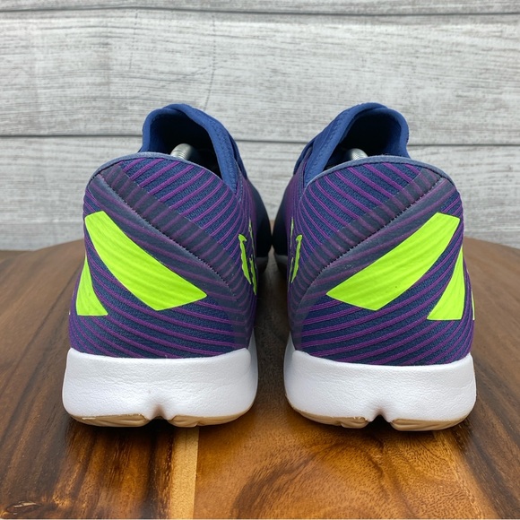 Adidas Nemeziz Messi 19.3 Indigo Signal Green Indoor Soccer Shoe EF1812 Men’s 13 - Picture 6 of 12